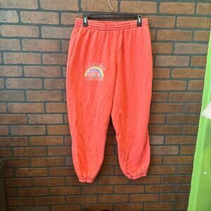 Lonely Ghost Elementary Women's Orange and Red Joggers-tracksuits Sweatpants